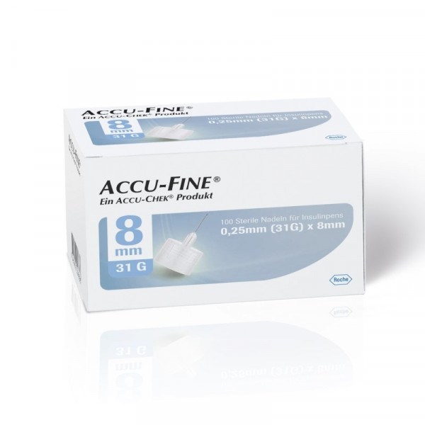 Accu-Fine Nadeln für Insulinpens - 8 mm x 0,25 mm (31G)