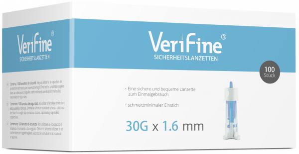 Verifine Sicherheitslanzette 1,6 mm 30G