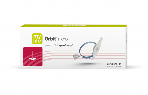 mylife YpsoPump Orbit micro 2.0 - 8,5 mm / 80 cm - Infusionsset mit Stahlkanüle / 10 Stück